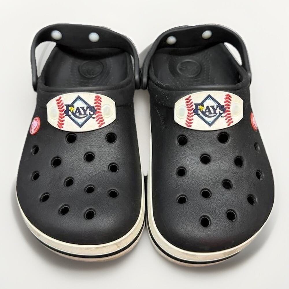 Crocs MLB Tampa Bay Rays Clogs M6 W8 Black Made in Bosnia
